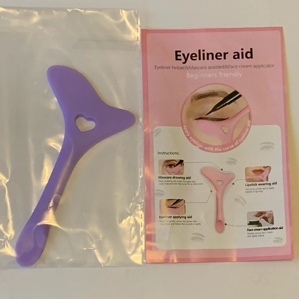 3 PCS Multifunctional Beauty Tools Eyeliner Brow Lip Guide Face Cream Applicator